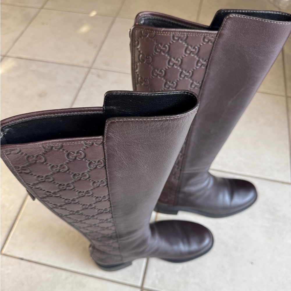 Gucci Women's Over the Knee Brown Boots
